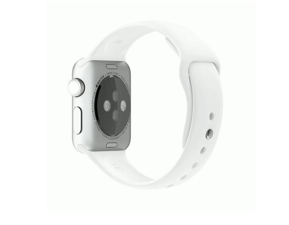 38/42mm Apple シルバーアルミニウムケースとホワイトスポーツバンド